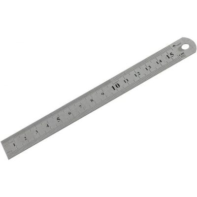 Линейка двусторонняя мет. 150мм Hobbi 15-6-015 в г. Владимир