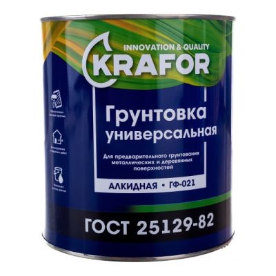 Грунт ГФ-021 серый 0,8кг (14) Krafor в г. Владимир