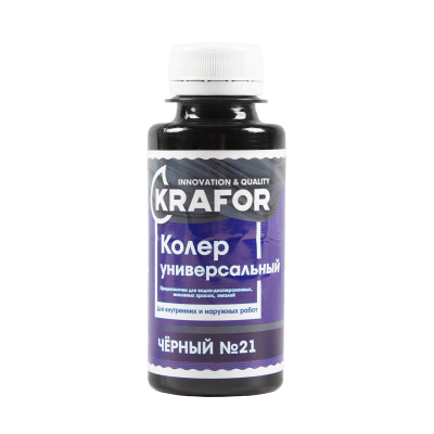 Колер универсальный №21 черный 100мл (6/108) "Krafor" в г. Владимир