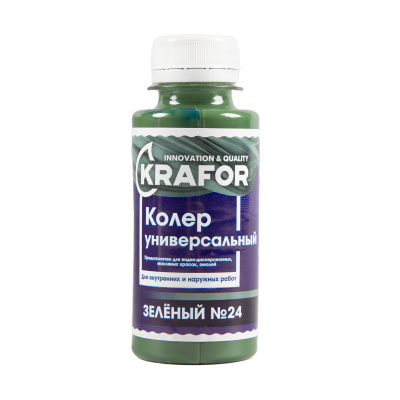 Колер универсальный №24 зеленый 100мл (6/108) "Krafor" в г. Владимир