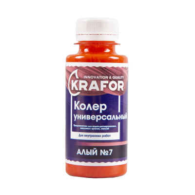 Колер универсальный №7 алый 100мл (6/108) "Krafor" в г. Владимир