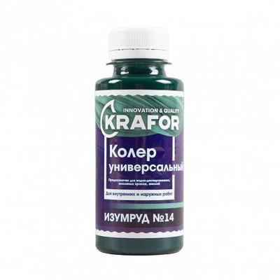 Колер универсальный №14 изумруд 100мл (6/108) "Krafor" в г. Владимир