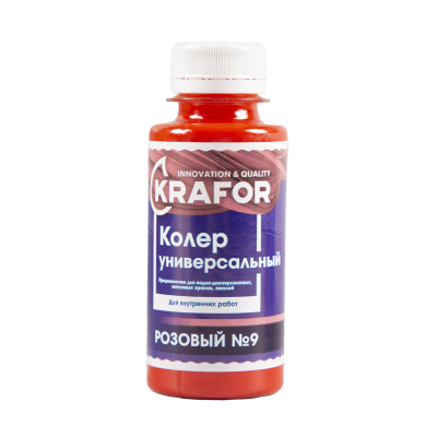 Колер универсальный №9 розовый 100мл (6/108) "Krafor" в г. Владимир