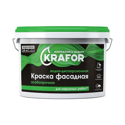 Краска В/Д фасадная 14кг (1) Krafor (салат) в г. Владимир