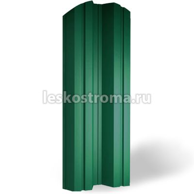Штакетник М полукруглый 130х1800 оц 0.40 (RAL 6005) в г. Владимир