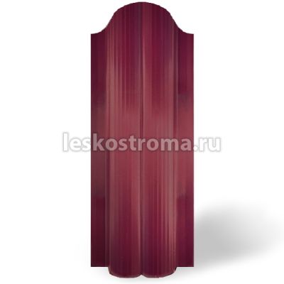 Штакетник П полукруглый 130х1800 оц 0.40 (RAL 3005) в г. Владимир