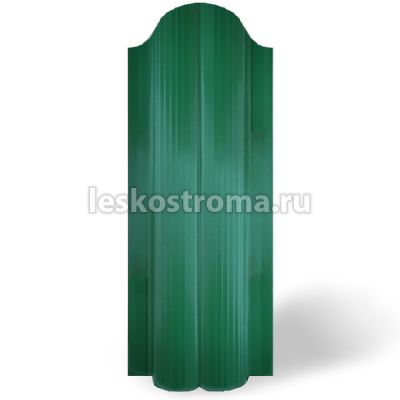 Штакетник П полукруглый 130х1800 оц 0.40 (RAL 6005) в г. Владимир