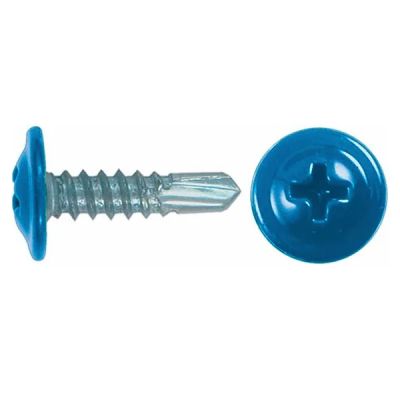 Саморез с прессшайбой сверло 4,2*25 RAL (5005) ярко-синий в г. Владимир