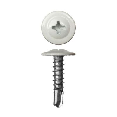 Саморез с прессшайбой сверло 4,2*25 RAL (9003) ярко-белый в г. Владимир