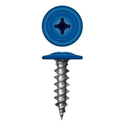 Саморез с прессшайбой острый 4,2*16 RAL (5005) ярко-синий в г. Владимир